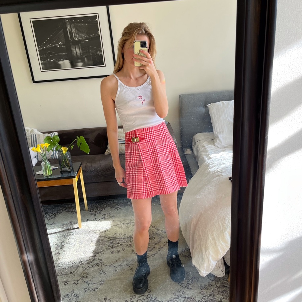 Vintage Houndstooth Skort